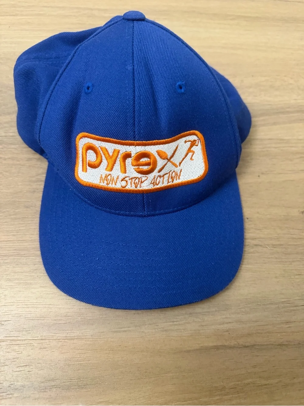 Pyrex Kids Blue Baseball Cap with Orange Logo